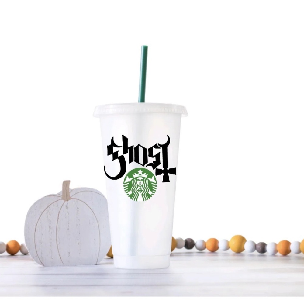 Personalized Starbucks Ghost BC Papa Silhouette cup
